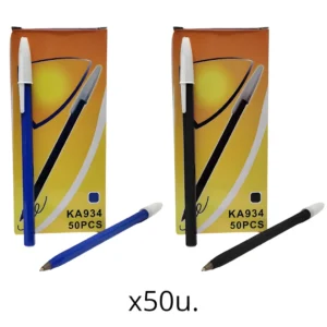 Lapiceras Azul/Negra Comunes x50 Unidades ABC Trazo Grueso