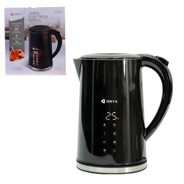 Pava Eléctrica Digital Termómetro Varios Modos ORYX JEE02
