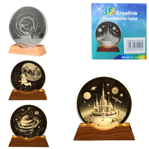 Cristal 3d Circular Plano 8CM distintos Modelos