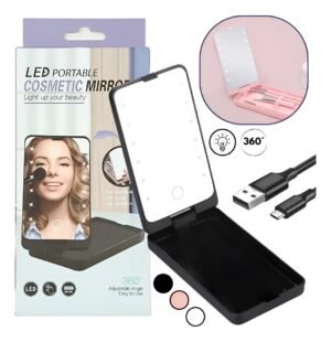 Espejo Con Luz Led Rotacion 360° Para Accesorios COSMETIC MIRROR JS-43