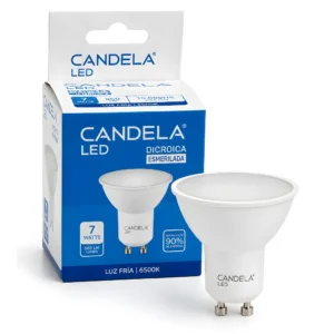 FOCO LED CANDELA DICROICA 7W LUZ FRIA 7588