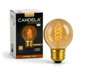 Lámpara Candela G45 Vintage Incandescente 24W Luz Ámbar 7759