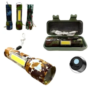 Linterna Chica Camuflada c/ reflector lateral usb 535m