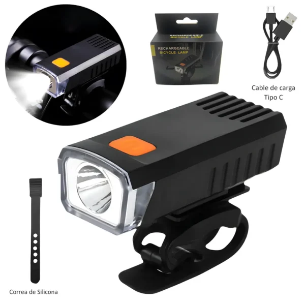 Luz para Bici Recargable Bicycle Lamp