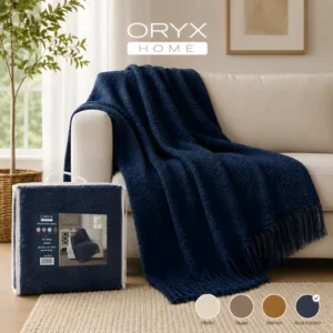 Manta Tejida con Flecos 130x150cm 230GSM ORYX OR-EBN033