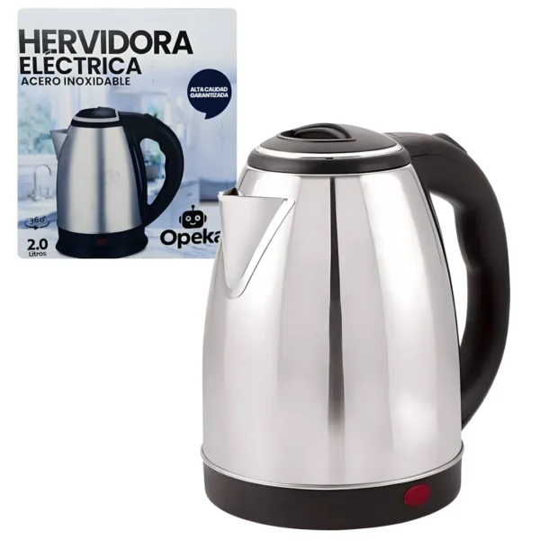 Pava Eléctrica de Acero Inoxidable 2 Litros OPEKA