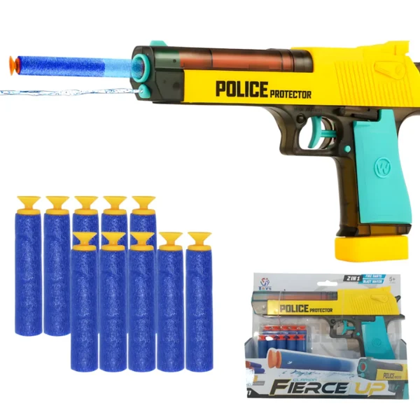 Pistola Lanzador De Dardos Y Agua 2 en 1 Police Force Y502
