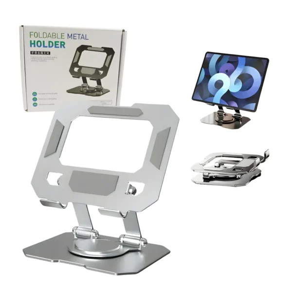 Soporte Tablet Base Plegable De Metal 360° 4″ a 16″