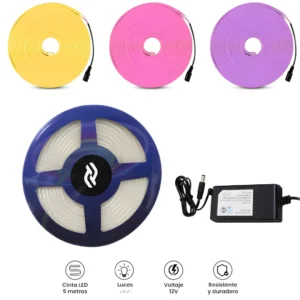 Tira Neon LED 5 Metros COLORES VARIOS 220v